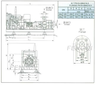 Structure Of 40/45 L/S Xbc Type Diesed Engine Fire Pump