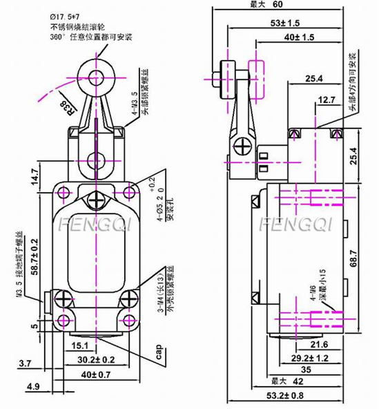 Structure of Explosion-Proof Stroke Switch