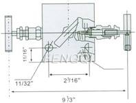 Structure of SS-M2F8 3-Valve Manifold pic 2 