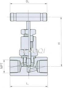 Structure of Screwed Bonnet Needle Valves, Rising Plug, General Utility Service pic 2