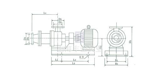I-1B型浓浆泵 安装尺寸