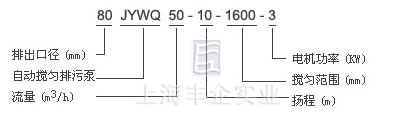 JYWQ、JPWQ系列自动搅匀排污泵型号说明