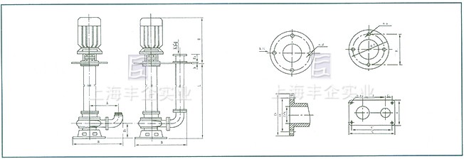 YW型无堵塞液下排污泵 结构图