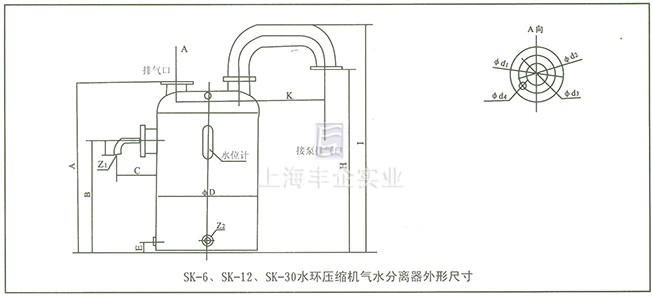 SK真空泵 外形及安装尺寸图7