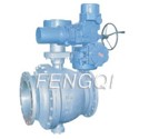 Two piece trunnion ball valve