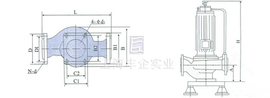 PBG屏蔽泵 外形及安装尺寸表 I