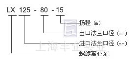 LX螺旋离心泵 型号意义