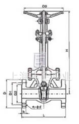 DZ41Y低温法兰闸阀 外形尺寸图