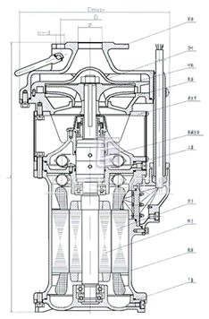 QYP潜水电泵结构简图