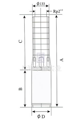 SP17不锈钢多级深井潜水电泵外形尺寸图