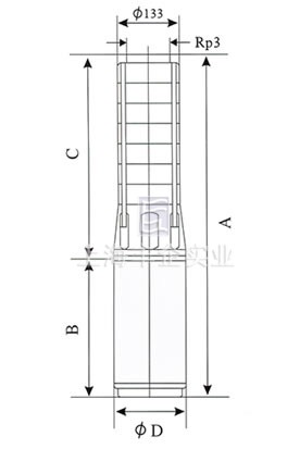 SP30不锈钢多级深井潜水电泵外形尺寸图