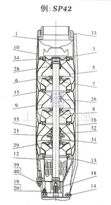 SP42潜水泵 结构图