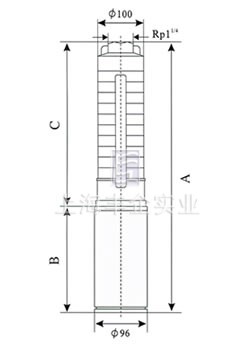 SP3不锈钢多级深井潜水电泵外形尺寸图