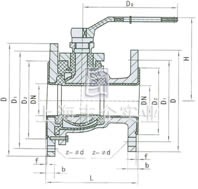 QF41F46/F3-6/10/16C/P   ANSI:150Lb 外形尺寸图