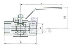 Q11SA内螺纹球阀 结构图