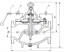 100X 遥控浮球阀 结构图