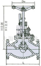 T40H 大连式手动调节阀 外形尺寸图2