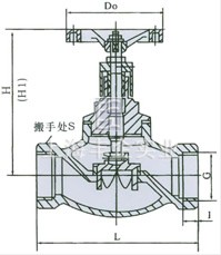 T40H 大连式手动调节阀 外形尺寸图1