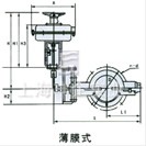 气动薄膜、活塞调节蝶阀外形尺寸图3