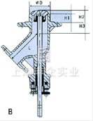 气动罐底调节阀 外形尺寸图2