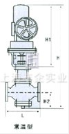  气动活塞式快速切断阀 外形尺寸图1