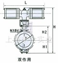 气动活塞调节蝶阀 结构图2