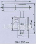 气动V型调节球阀外形尺寸图2