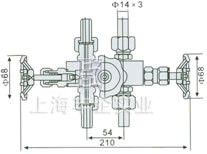 EN5-7 J23SA三阀组 外形尺寸图