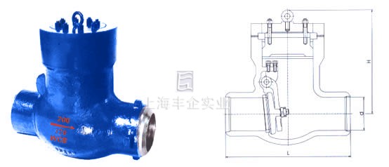 H64Y国标电站止回阀外形尺寸图