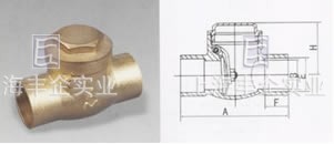 H64W黄铜焊接旋启式止回阀

外形尺寸图