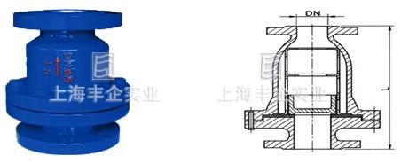 HC41X节能梭式止回阀f外形尺寸图