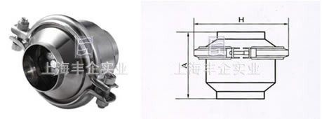 H24X-E型卫生级焊接止回阀外形尺寸图