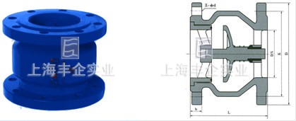 H41X型节能消声止回阀外形尺寸图